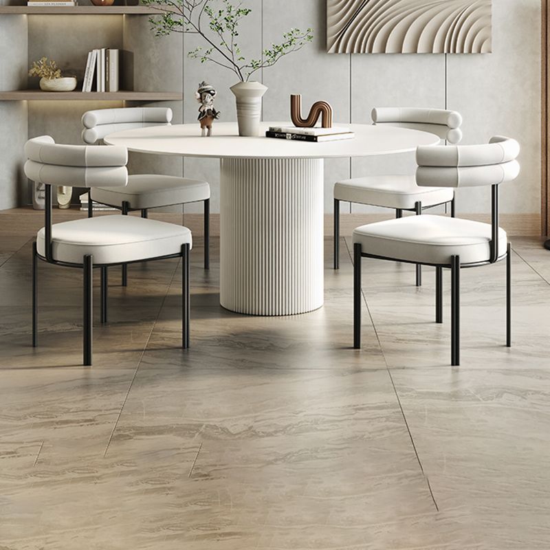 Terciopelo mate del final de la silla lateral del restaurante de la parte posterior abierta del estilo del diseñador que cena la silla