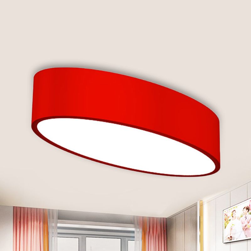 Acrylic Oval LED Flush Mount Light Modern Simple Style Ceiling Lamp for Kid Bedroom