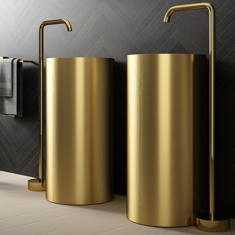 Floor Mounted All Bronze Freestanding Tub Filler Freestanding High Arc Tub Filler Trim