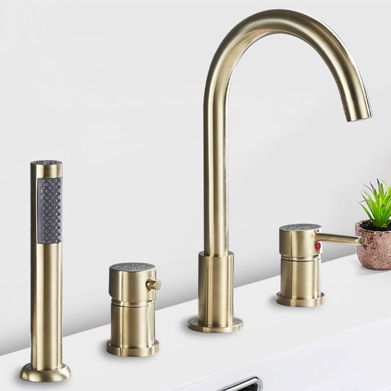 Deck Mounted Metal Roman Tub Faucet Low Arc Roman Tub Faucet Set