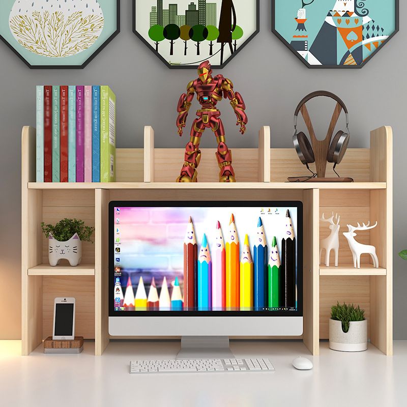 Skandinavischer geschlossener geometrischer Bücherregal natürlicher Kiefernholzbuchhandel