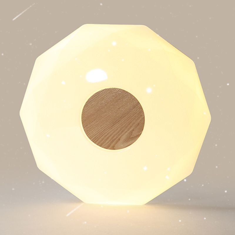 Bois Geometric Flush Ceiling Light Modern 1 Light Flush Ceiling Light Fixtures in Brown