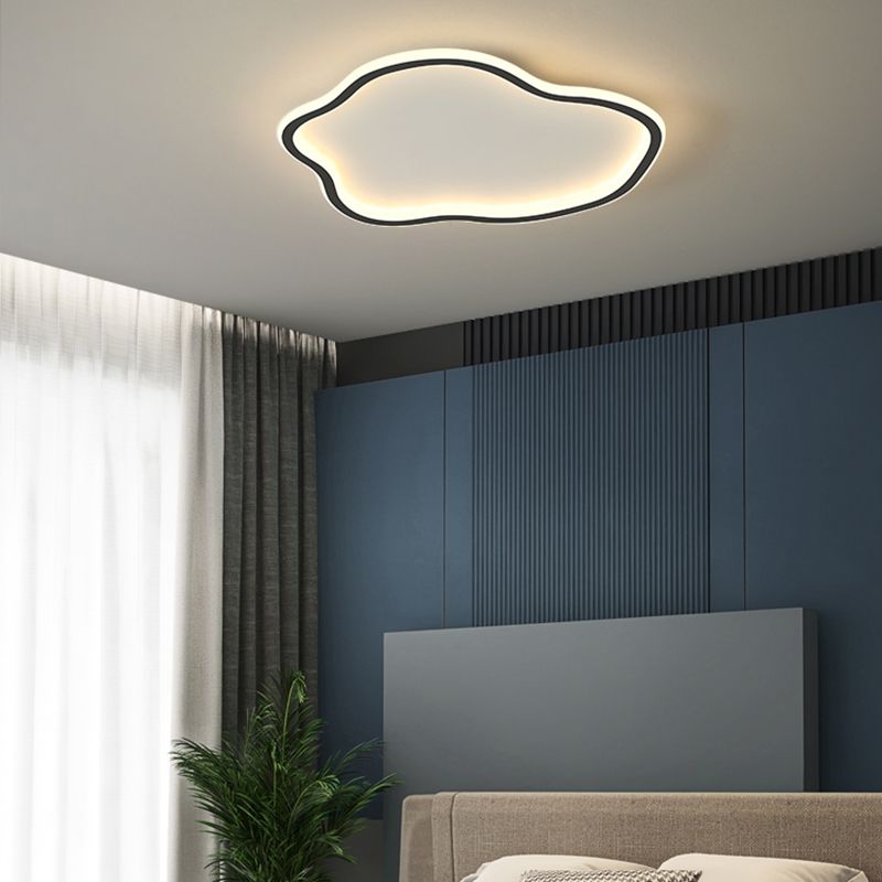 Plafonnier LED créatif moderne, luminaire de plafond en forme de nuage de fer avec abat-jour en acrylique