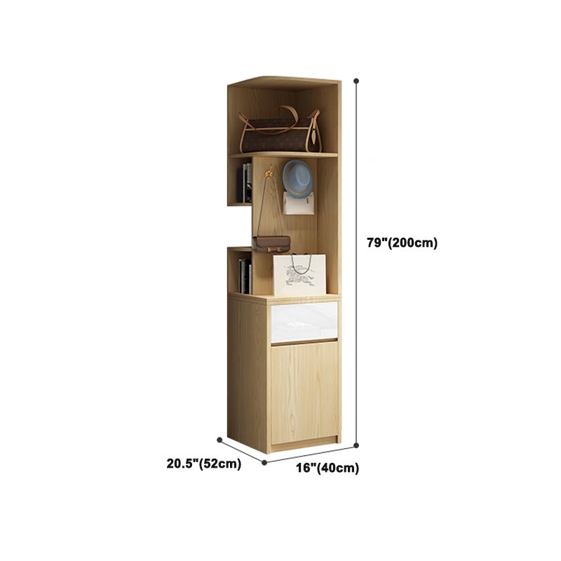 Hinged Storage Cabinet Engineered Wood Wardrobe Cabinet for Home