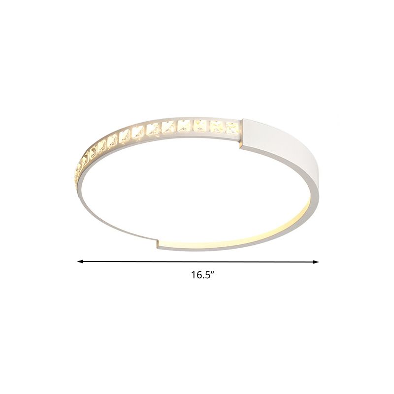 Modern Circle Flush monte Soffitto Light Acrilico Soffitto Light Fixture in White for Kitchen
