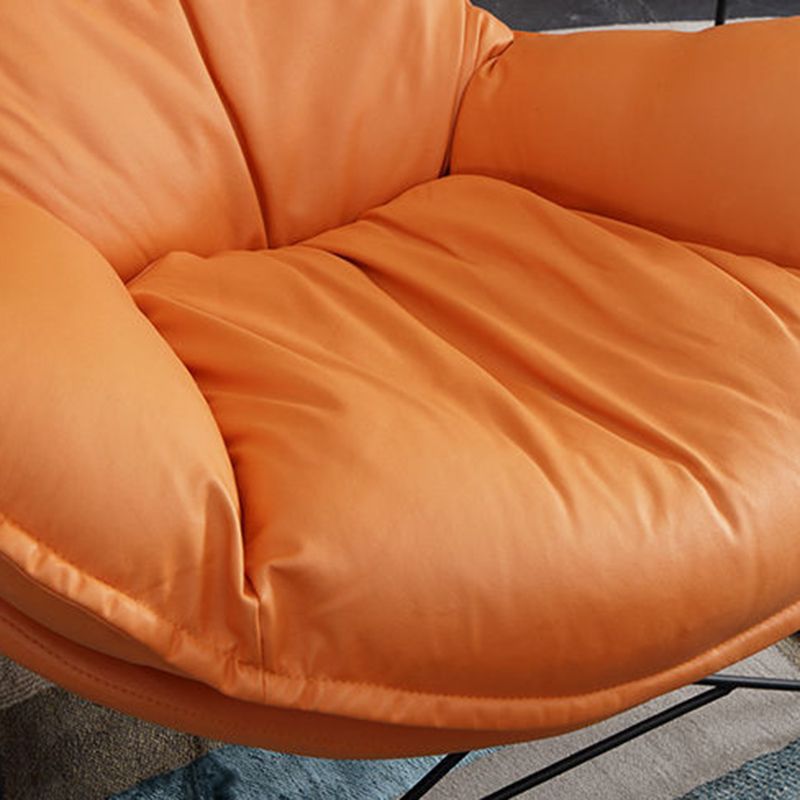 Contemporary Rocking Chair Fabric Upholstered Metal Frame Indoor Rocking Chair