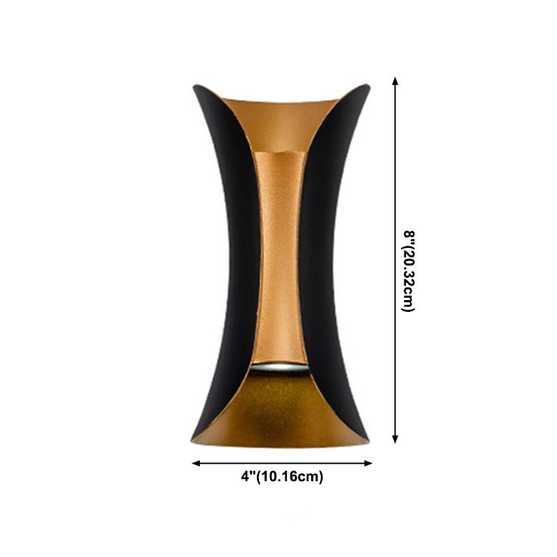 2 Lights Geometric Shade Wall Lighting Modern Style Metal Wall Sconce Lamp