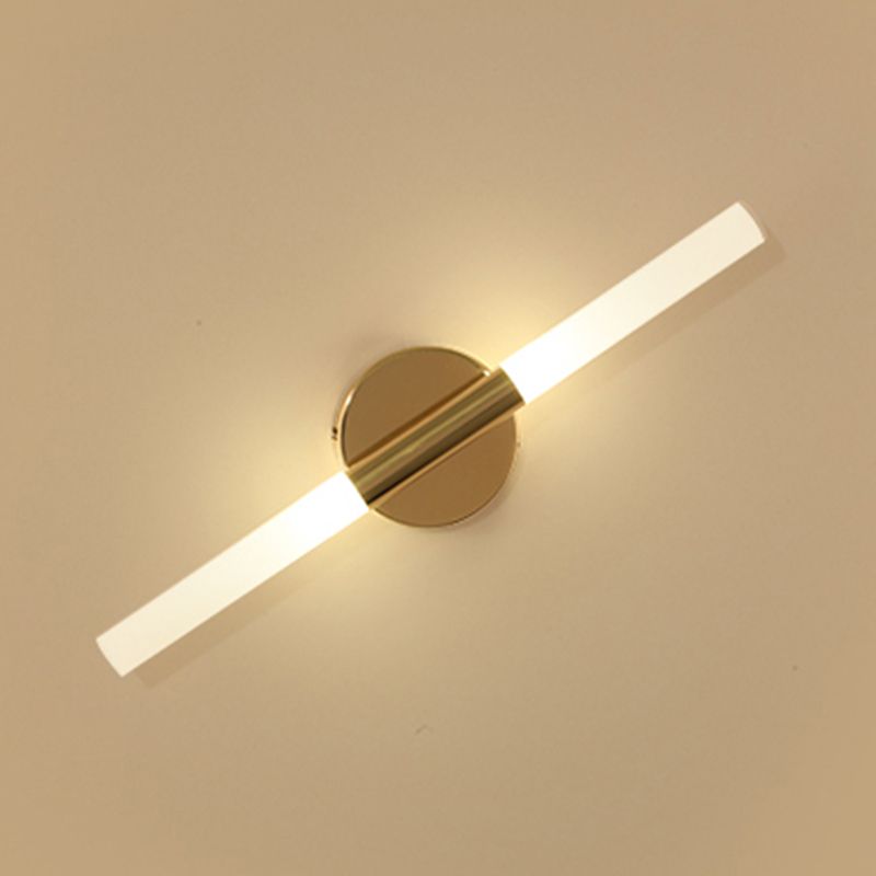 Modern Linear Shape Vanity Light Metal 2 Lights Vanity Lamp for Shower Room