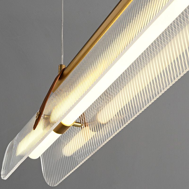 LED Island Lamp Modern Style Island Hanging Lamp with Acrylic Shade for Dining Room