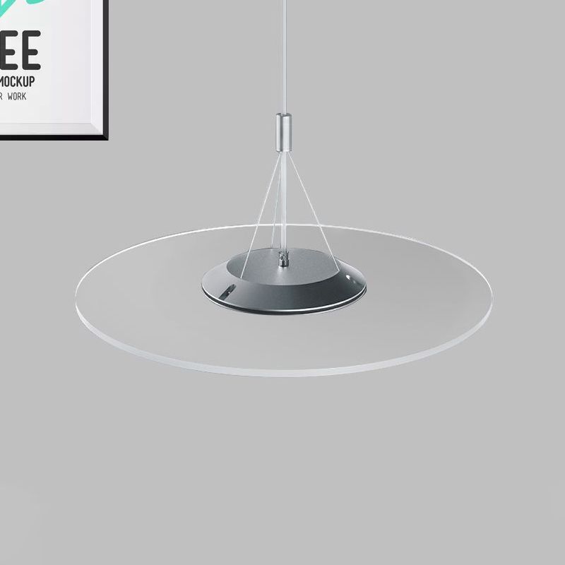 Duidelijke schijf drop hanger eenvoud led acryl hangend plafondlicht voor eetkamer