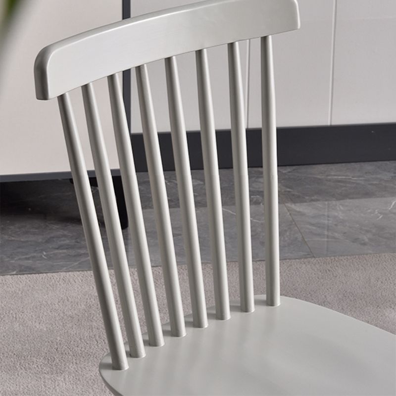 Chaise d'appoint contemporaine en bois d'hévéa Chaise de salle à manger à dossier Windsor en bois (Ensemble de 2)