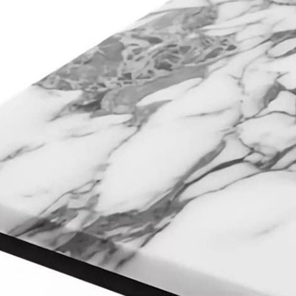 29.53" Tall Marble Console Table Modern Frame Base Accent Table for Hall