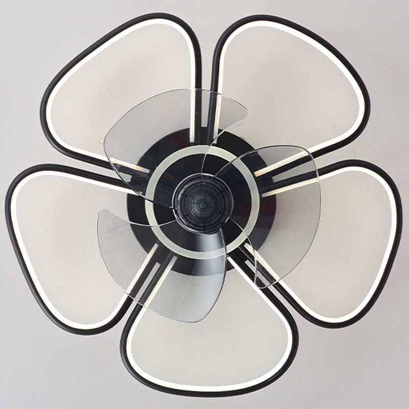 3-Blade Children Ceiling Fan Polish Finish LED Fan with Light for Home