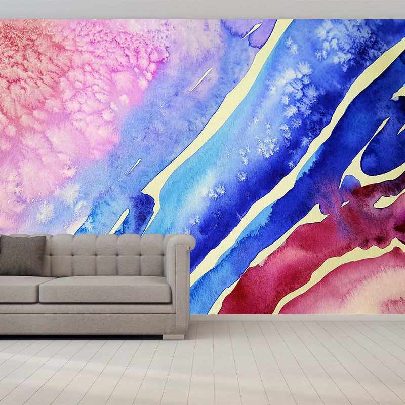 Modern Illustration Mural Abstract Watercolor Environment Friendly Bedroom Wall Mural