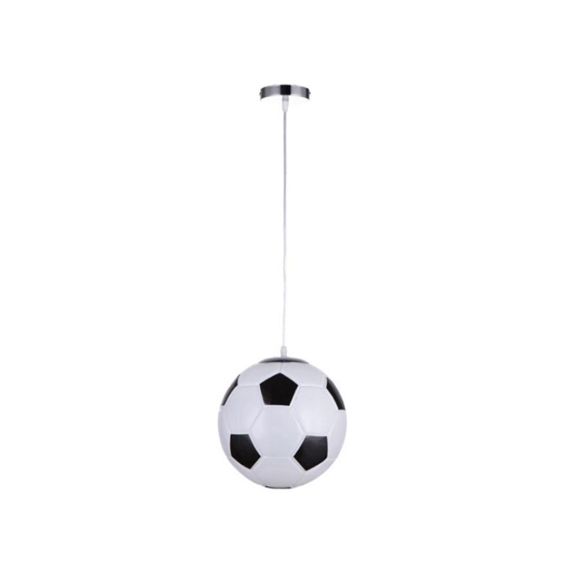 1 Light Football Ceiling Pendant Light Kids Metallic Suspended Lighting Fixture for Children Bedroom