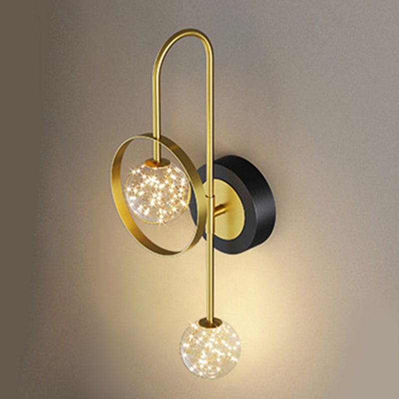 Modern Unique Shape Wall Mount Light Fixture Wall Light Sconce in Gold for Dining Room