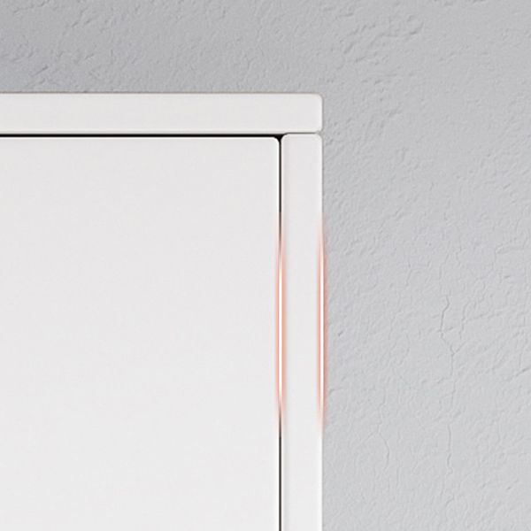 White Wardrobe Armoire with Shelves Engineered Wood Wardrobe Cabinet