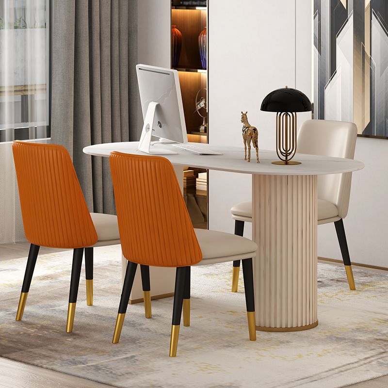 Sintered Stone Work Table Home Office Free Form Modern Writing Desk