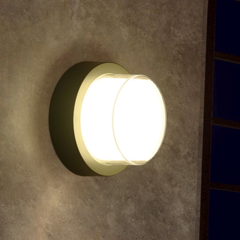 Lámpara de montaje empotrado tradicional Luz de montaje empotrado impermeable de 1 luz con pantalla de vidrio blanco