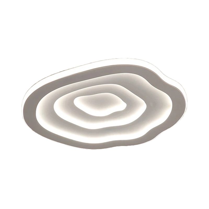 Plafonnier en acrylique Ripple Simplicity 16"/19,5"/23,5" de large LED blanc encastré en lumière chaude/blanche