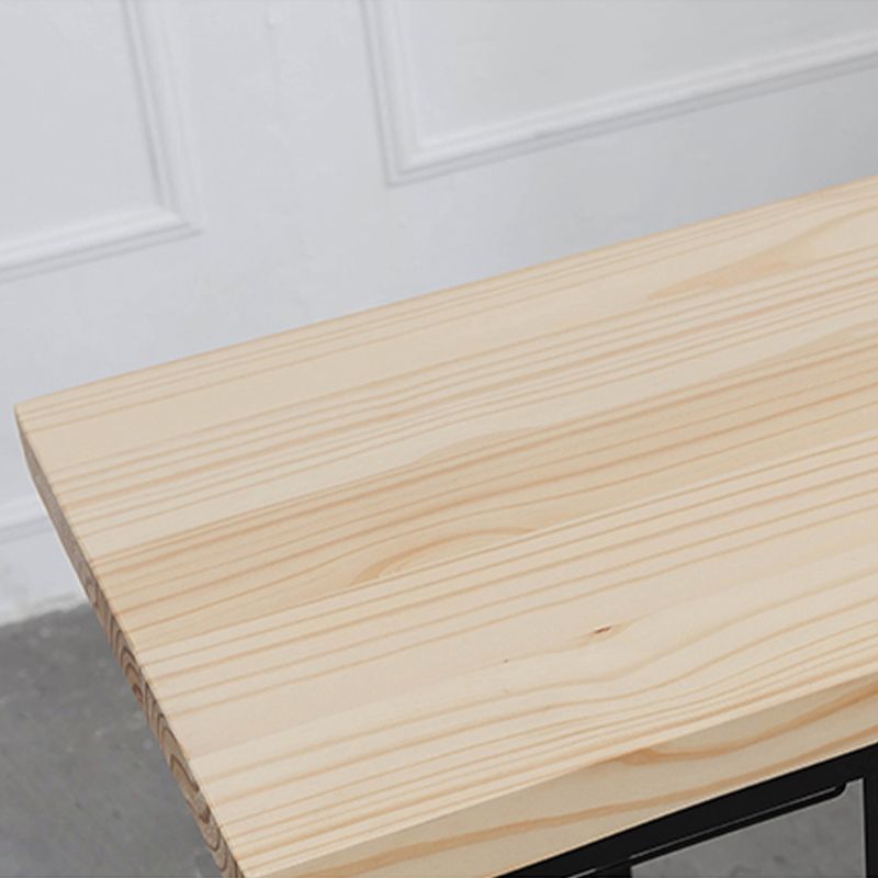 Modern Pine Wood Bar Table Rectangle Storable Table for Living Room
