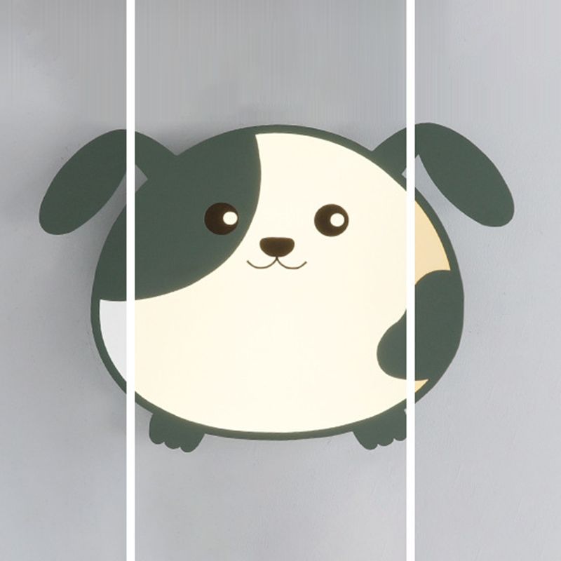 Mignon chiot LED encastré lumière minimaliste métal enfants chambre encastré plafonnier