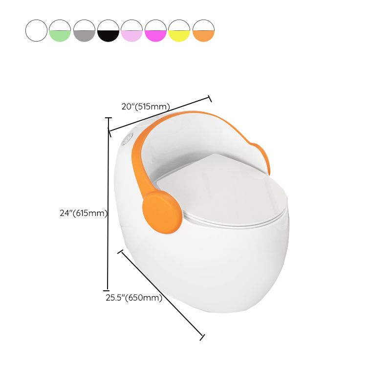 Modern All-In-One Flush Toilet Floor Mounted Porcelain Siphon Jet Toilet Bowl