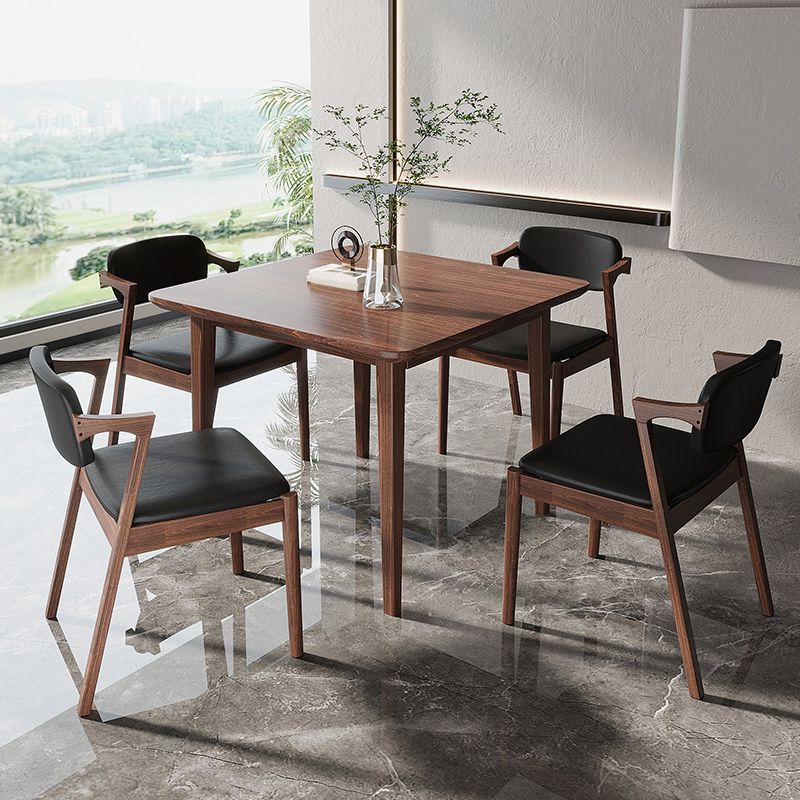 Modern 1/3/5 Pieces Dining Set Rectangle Wood Dining Table for Cafe