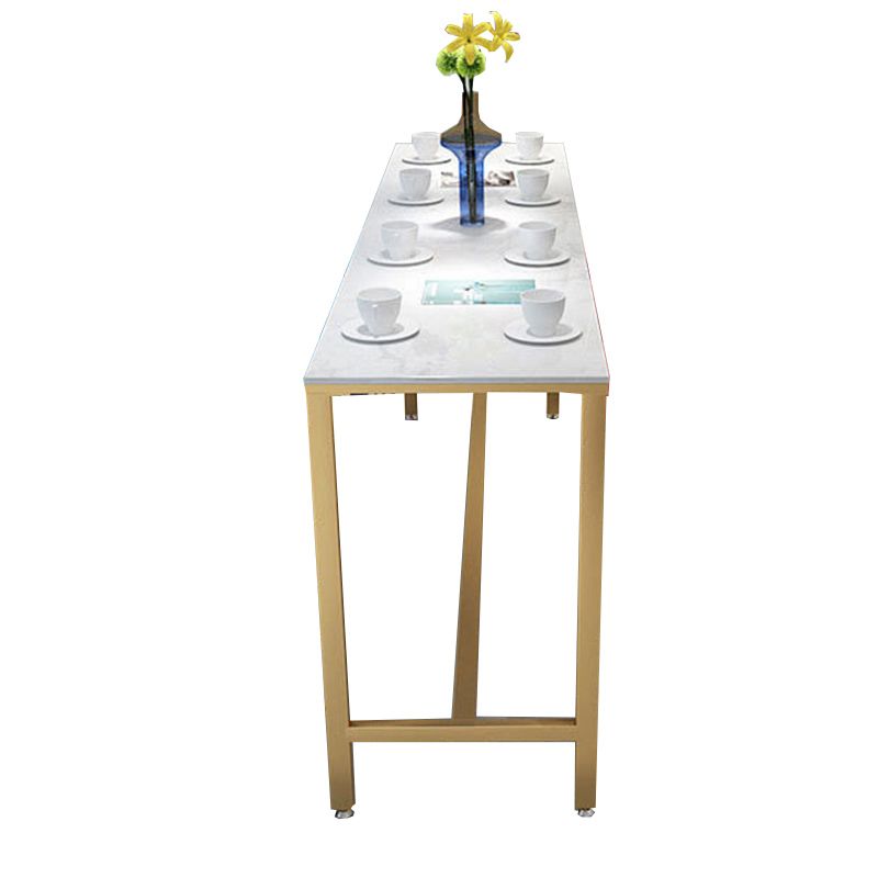 Glam Bar-height Table Faux Marble Top Pub Table for Dining Room