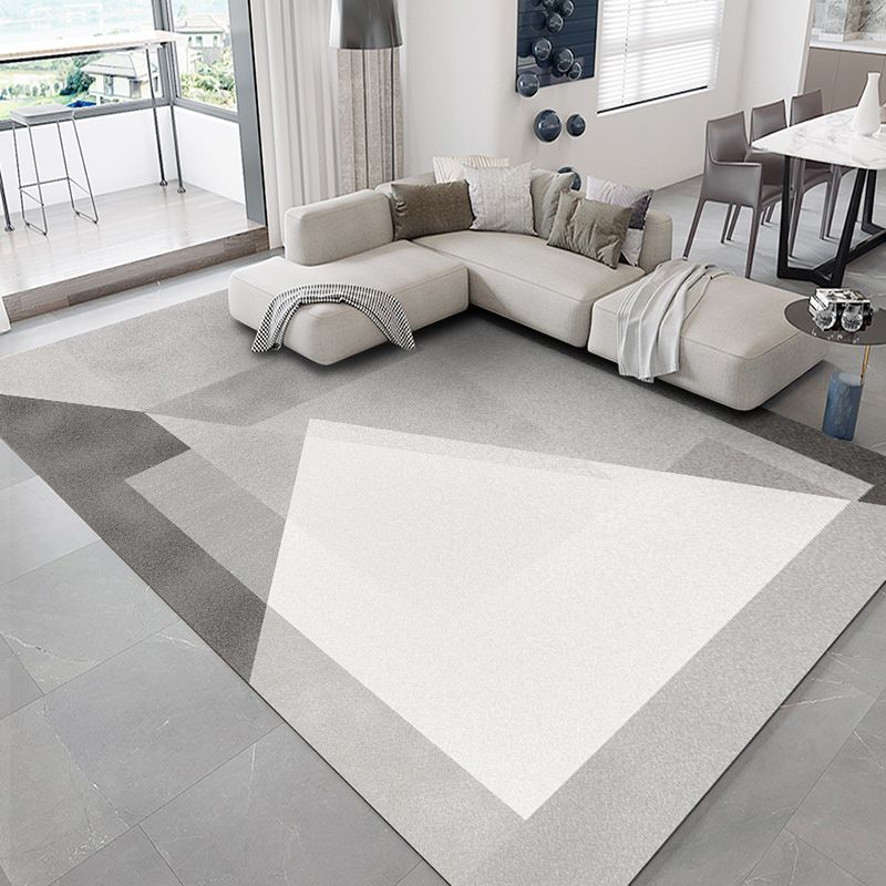 Geometrisch gebied Rug modern contrastpaneel Polyester kleurbestendig tapijt voor woonkamer