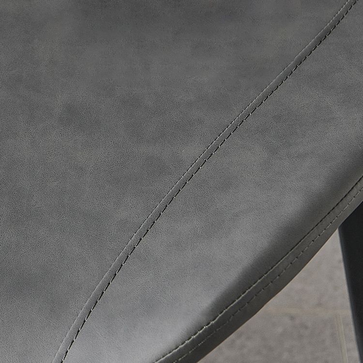 Contemporary Metal Dining Room Chairs Armless Leather Dining Chairs for Home Use