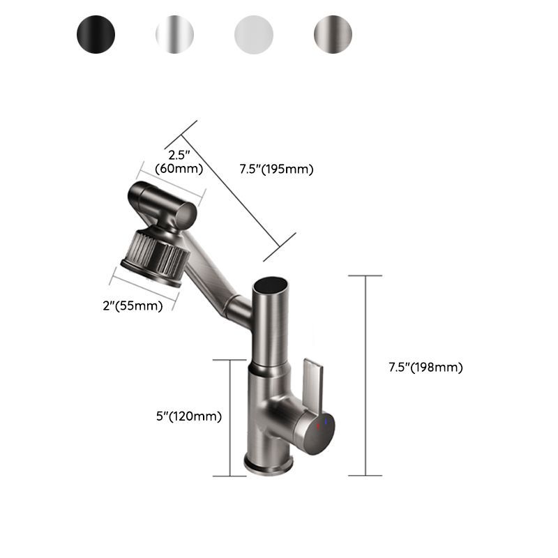 Deck Mounted Copper Tub Faucet Low Arc Robotic Arm Profile Faucet