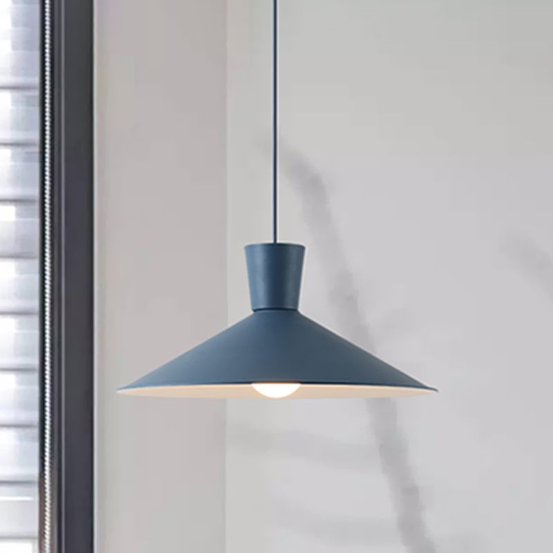 Cono rosa/blu/grigio giù per il ciondolo di illuminazione Nordic 1 Luce a sospensione in metallo Light