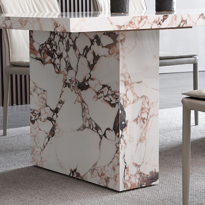 Stone Modern Dining Table Set 1/2/4/5/7 Pieces Dinette Set with Solid Back Chairs