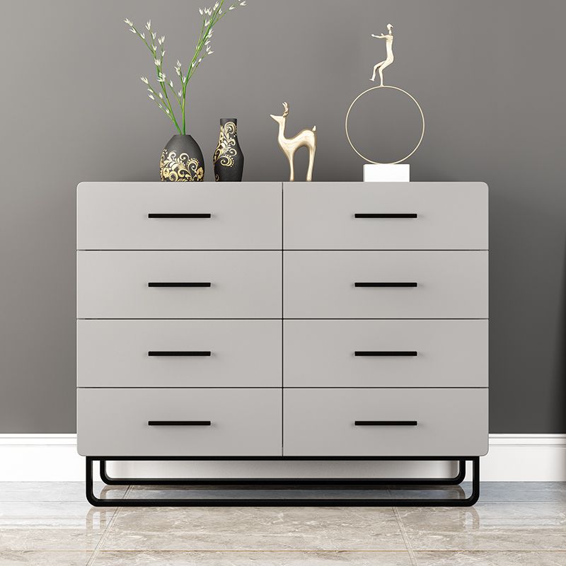 Contemporary Bedroom Chest 16" Wide Storage Chest in Gray with Drawers