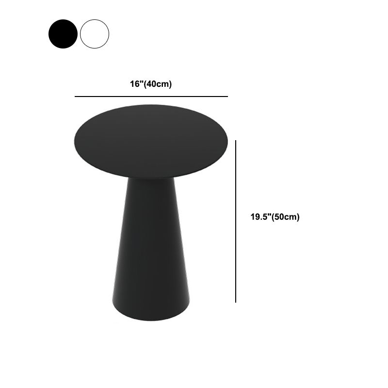 Mid-century Modern Style Round Metal Table with Pedestal Base Coffee Table
