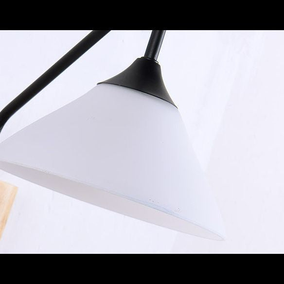 Modern Simplicity Cone Wall Lamps Opal Glass Wall Lighting Fixtures for Restaurant