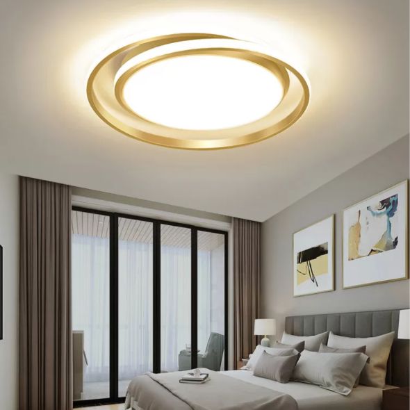 Circle Ring Flush Light Fixtures Modern Simplicity Acrylic Ceiling Light Fixture for Bedroom