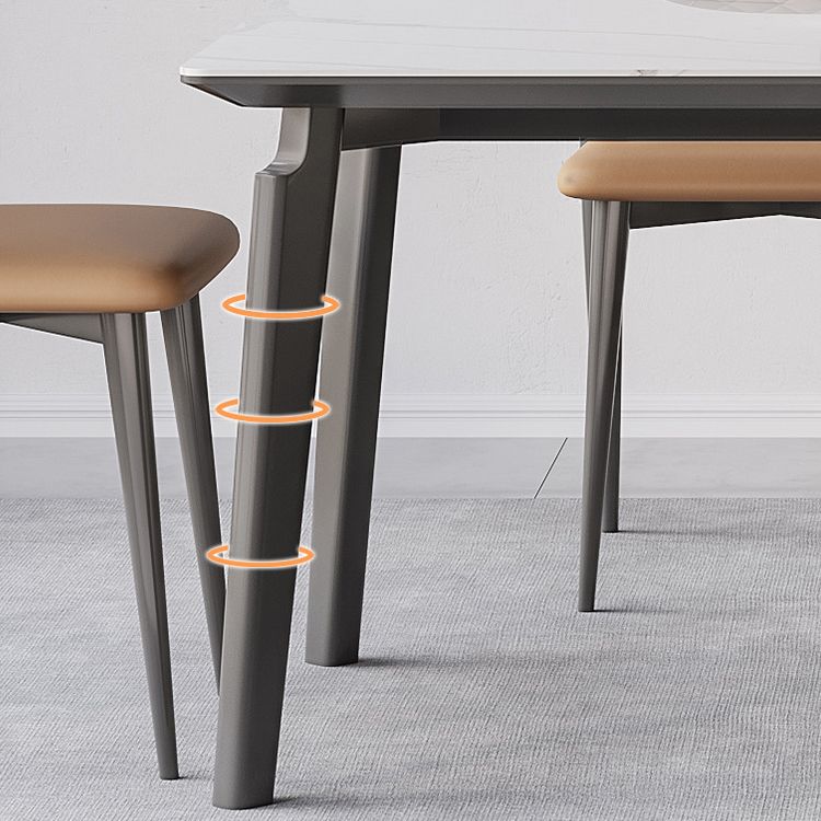 Modern Sintered Stone Dining Set Rectangle 1/4/5/7 Pieces Dinette Table Set