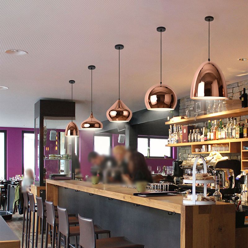 1 Light Hanging Pendant Lights Industrial Style Mirror Glass Pendant Ceiling Lights for Restaurant