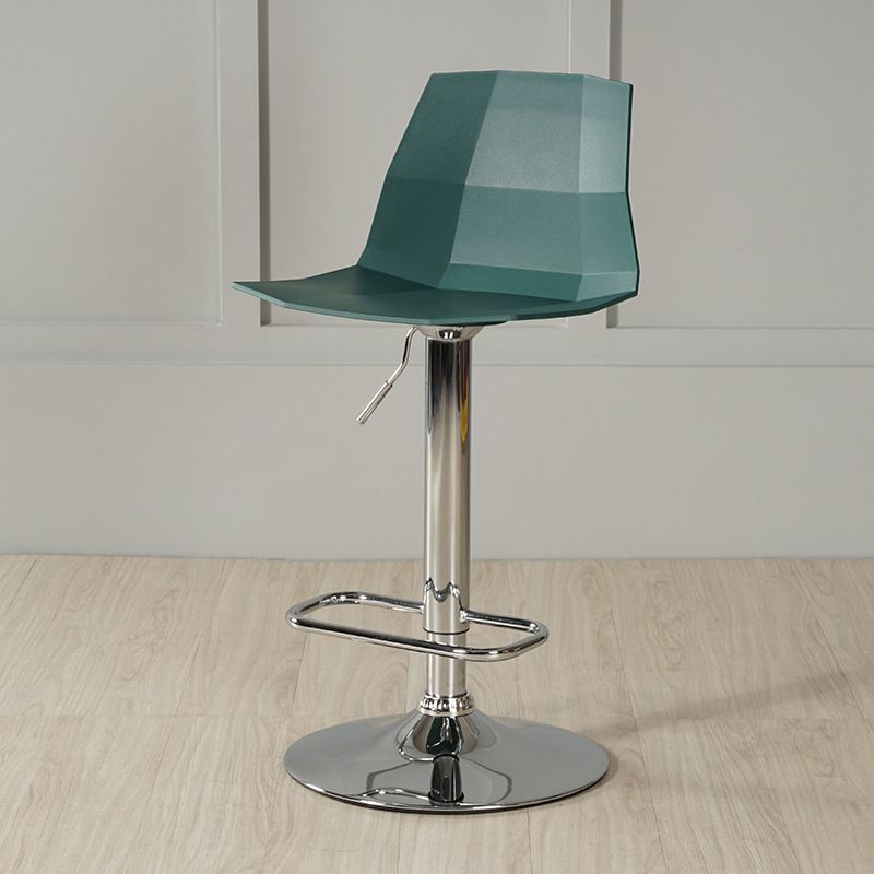 Modern Plastic Low Back Counter Stool Plastic Furniture in Matte Finish