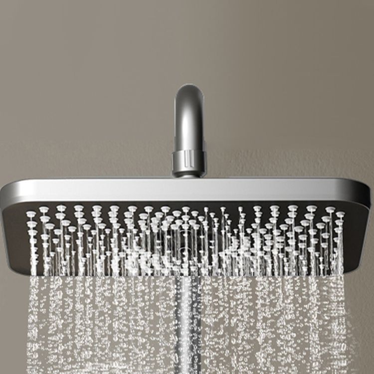 Contemporary Shower Head Combo Standard Spray Pattern Rectangle Large Shower Head