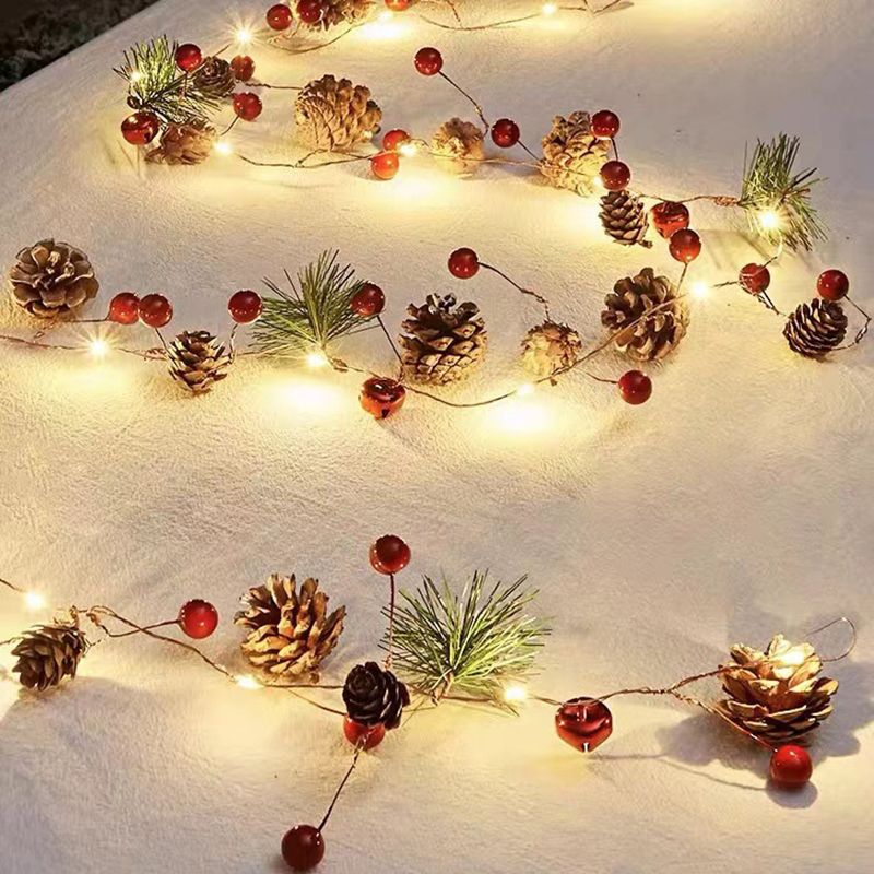Modern Metal Rope Light LED Christmas Decorative Lights with Switch for Bedroom
