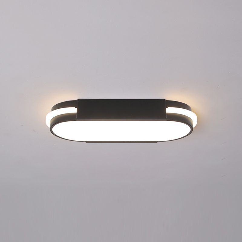 Metal Oval Flush Mount Light Fixture Minimalist Style LED Flush Ceiling Light Fixture