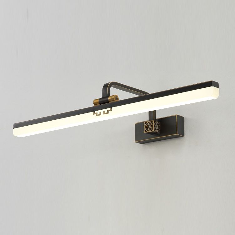 Linear Shape Wall Lighting in Modern Style Metal 1-Light Sconce Lamp for Bathroom