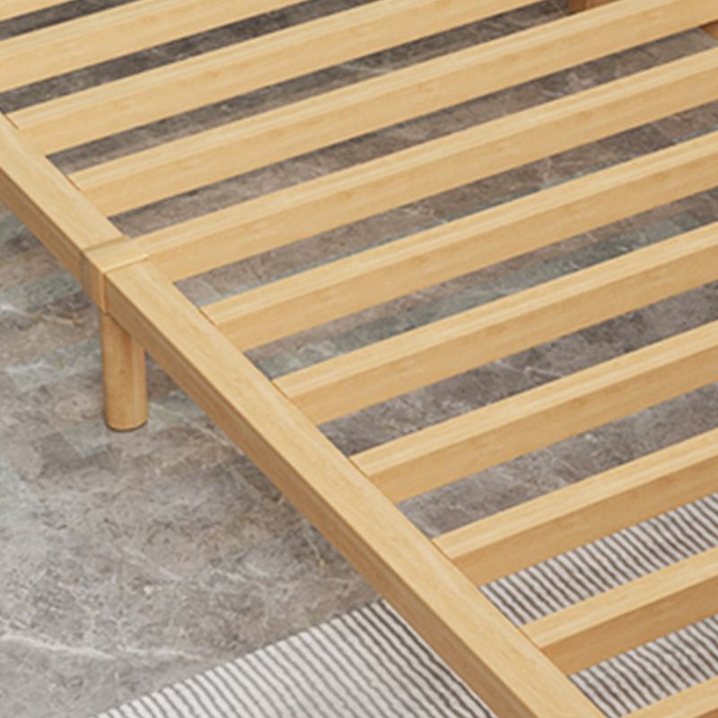 Contemporary Panel Wood Standard Bed with Rectangular Headboard