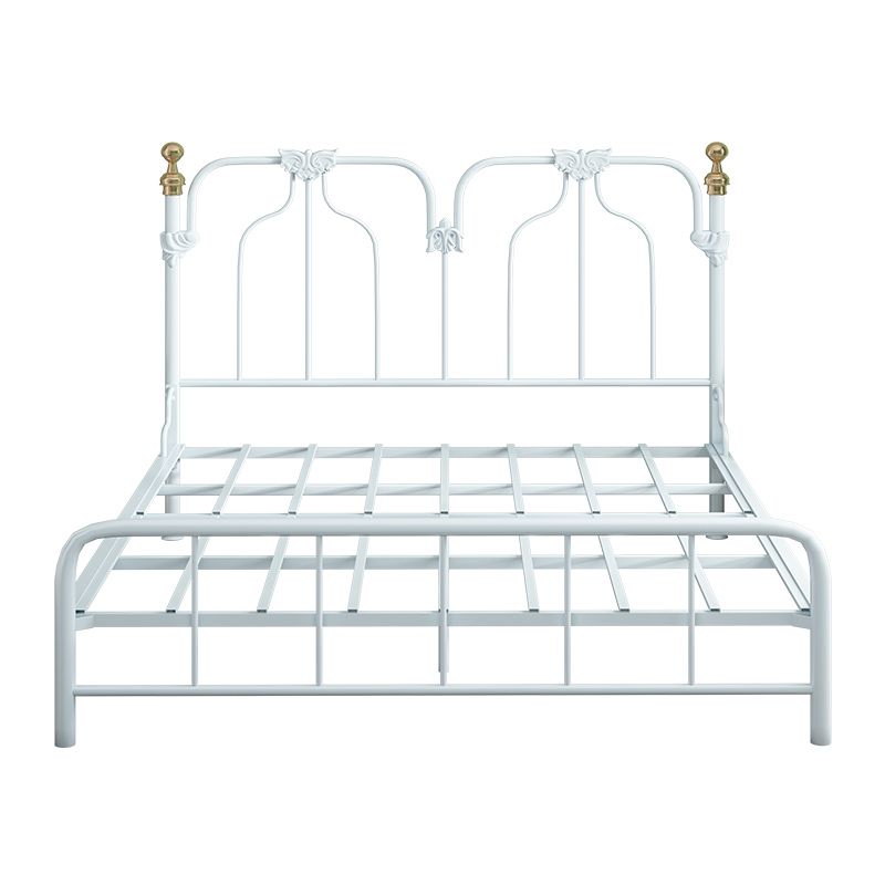 49.21" Modernism Metal Bed with Headboard Low Profile Standard Bed