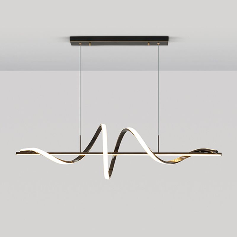 2-Light Geometric Island Pendant Lighting Modern Metal Island Light Fixtures