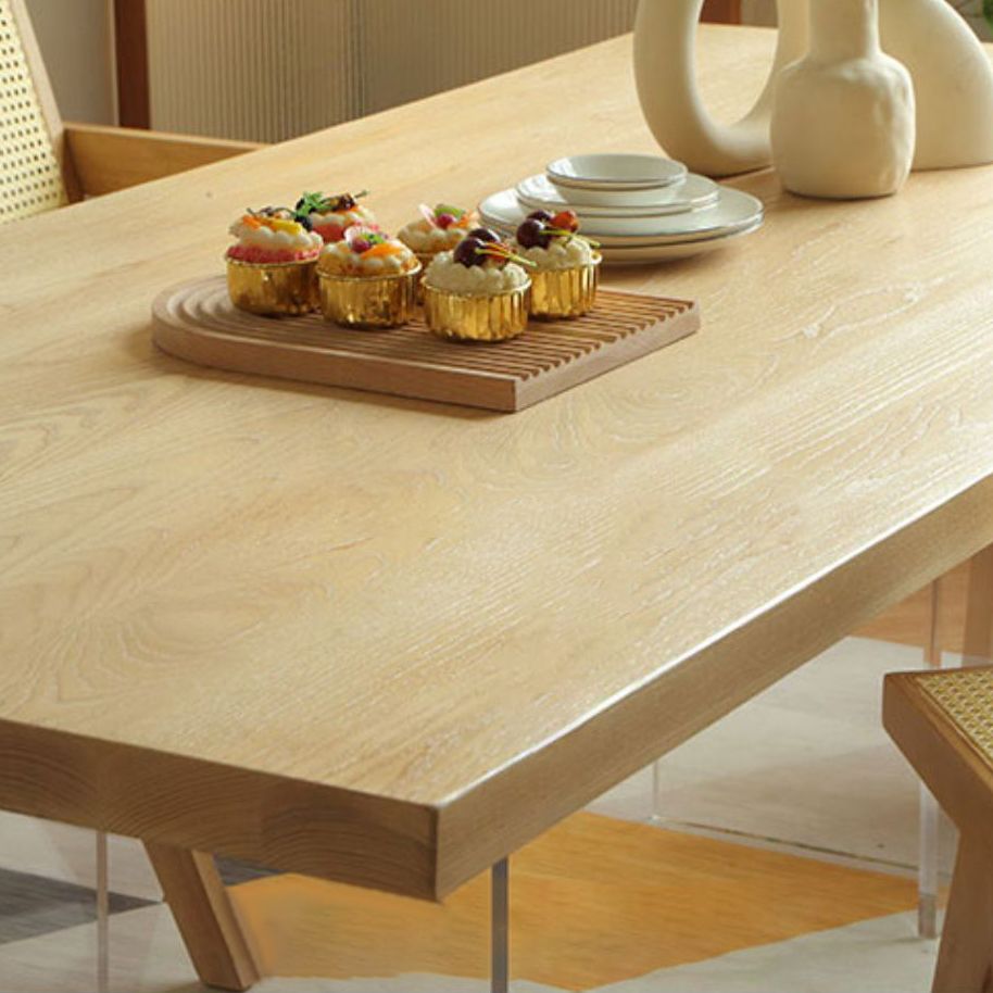 Modern Rectangular Dining Table Set 1/3/5 Pieces Solid Wood Dining Room Set