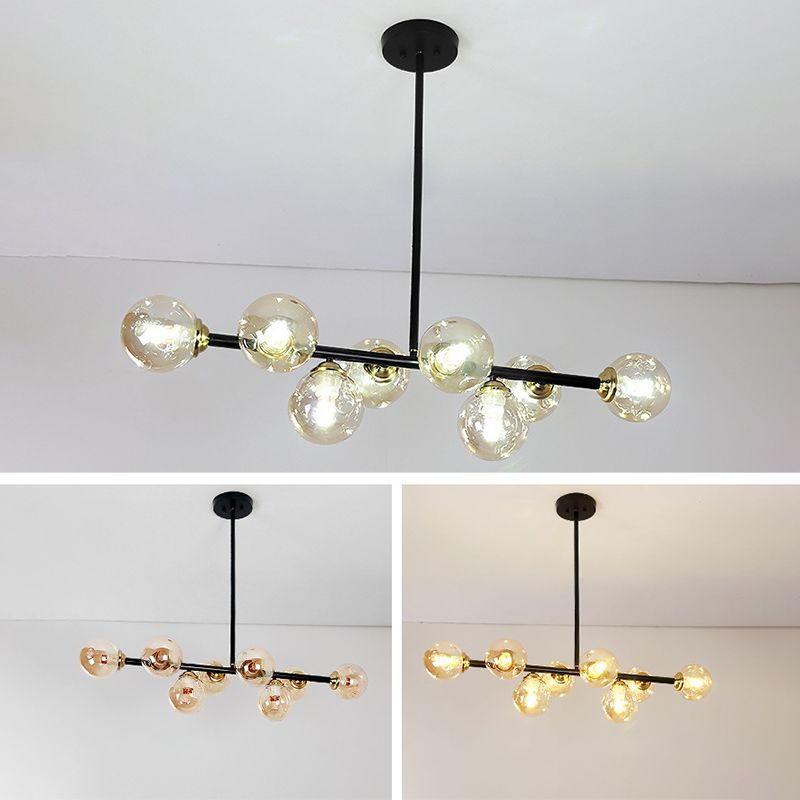 Shaded Dinning Room Chandelier Light Fixture Glass Simplicity Pendant Light Fixture